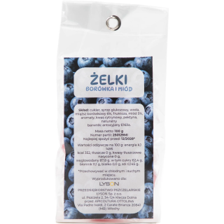 Żelki borówkowo-miodowe, 100 g