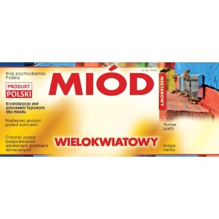 Paczka etykiet na miód wielokwiatowy (100szt)