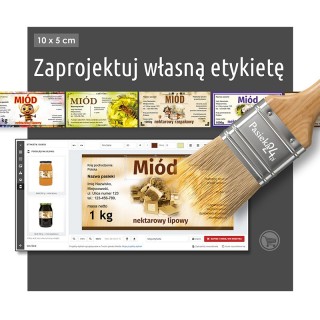 Samoprzylepne etykiety personalizowane 100x50 mm (100 szt.)