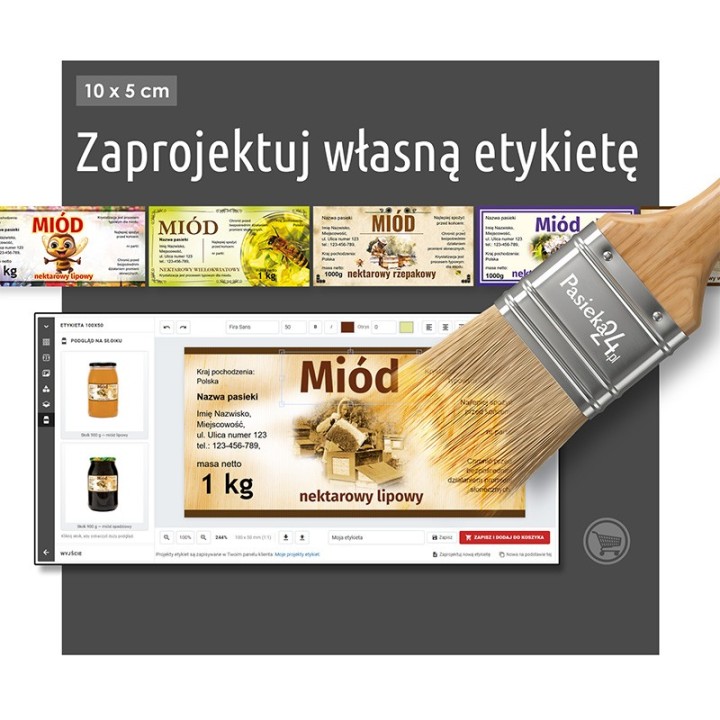 Samoprzylepne etykiety personalizowane 100x50 mm (100 szt.)