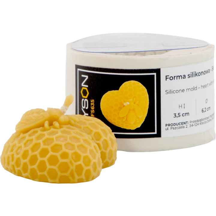 Forma silikonowa - Serce z pszczołą