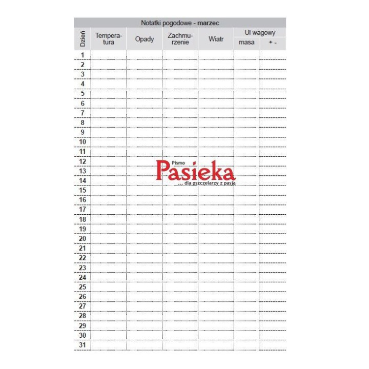 Notes pasieczny - K40