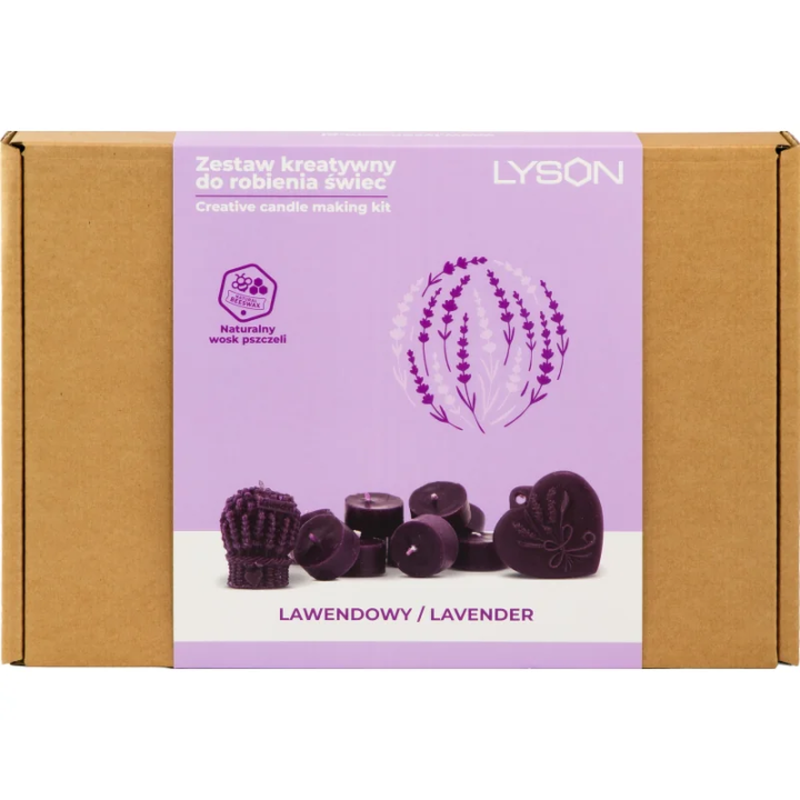 Zestaw kreatywny do robienia świec - Lawendowy