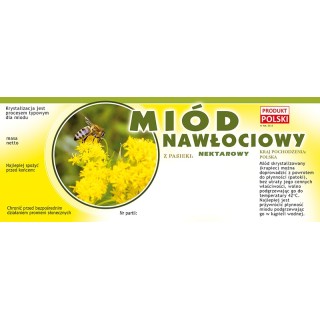 Paczka dużych etykiet na miód nawłociowy (100szt)
