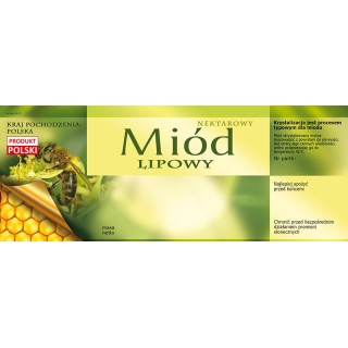 Paczka dużych etykiet na miód lipowy