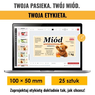 Samoprzylepne etykiety personalizowane 100x50 mm (25 szt.)