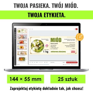 Samoprzylepne etykiety personalizowane 144x55 mm (25 szt.)