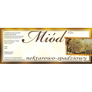 Paczka dużych etykiet na miód nektarowo-spadziowy (100szt)