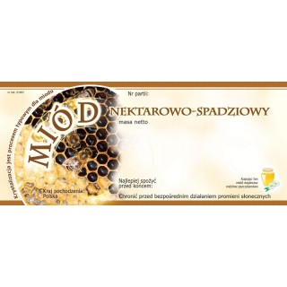 Paczka etykiet na miód nektarowo-spadziowy (100szt)