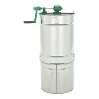 Miodarka diagonalna 2-ramkowa Ø420 mm, ramka: D, ręczna, z odstojnikiem 50 kg i sitem – COMPATTO - SN_350
