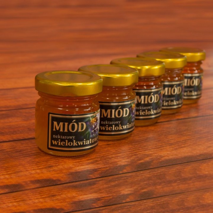 Paczka małych etykiet ze złoceniem (miód faceliowy) 10szt - wzór EM55