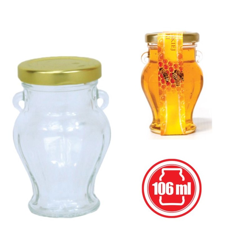 Paczka 15 szt słoiczków 106 ml z nakrętkami - wzór A2