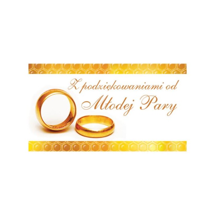 Paczka etykiet małych (etykieta weselna) 100szt - wzór EM64