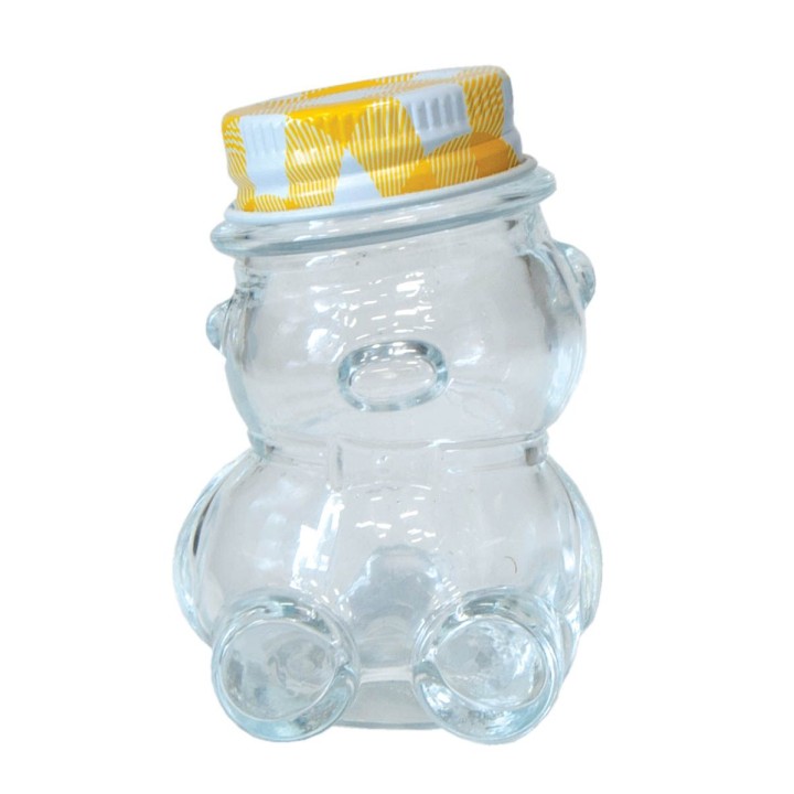 Paczka 8 szt słoiczków miś 30ml z nakrętkami  (8szt) -  wzór A38