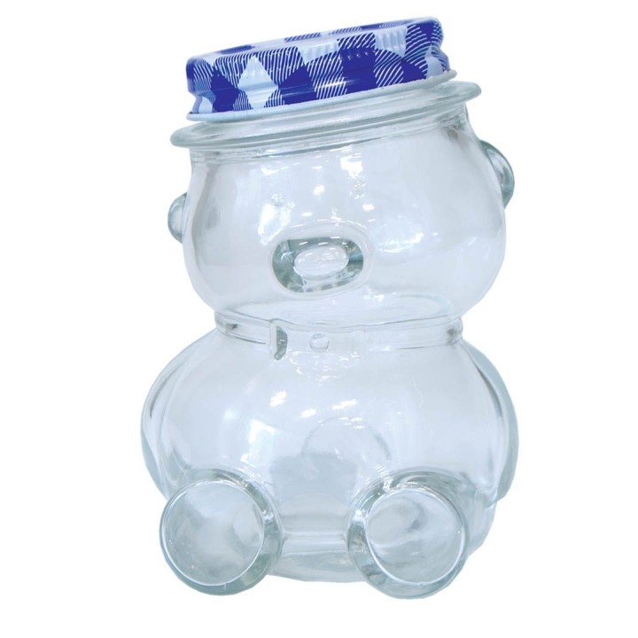 Paczka 8 szt słoiczków miś 150ml z nakrętkami  (8szt) -  wzór A40