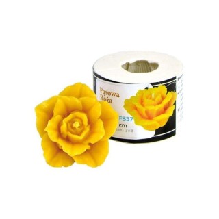 Silikonowa forma na świece - Pąsowa róża mała (4cm) - wzór FS37