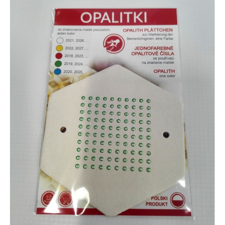 OPALITKI POLSKIE  na 2029 (zielone) (1szt) - wzór OPALZ