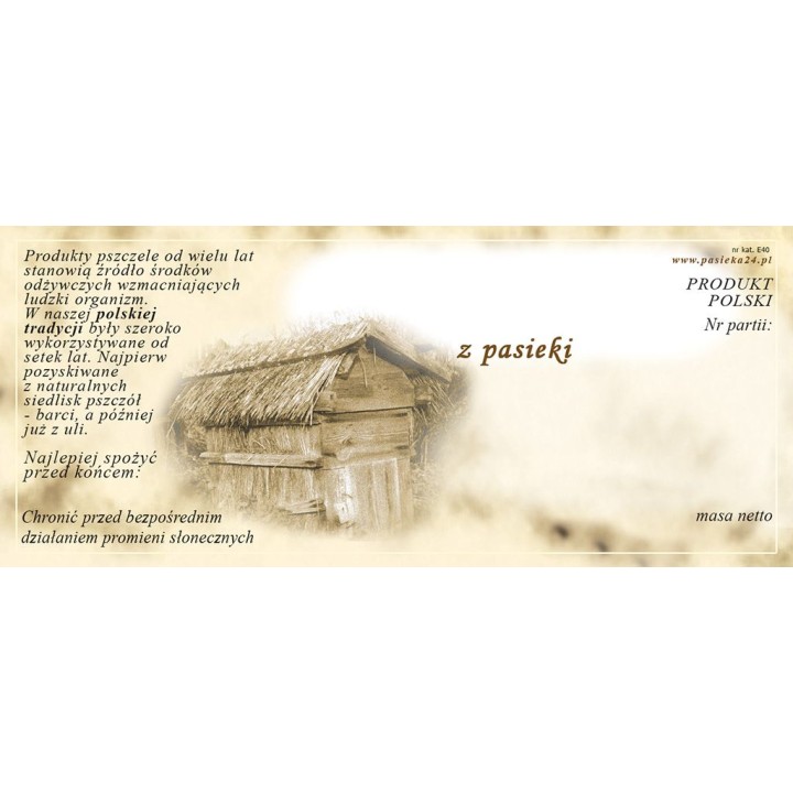 Paczka etykiet na dowolny produkt - wzór E40