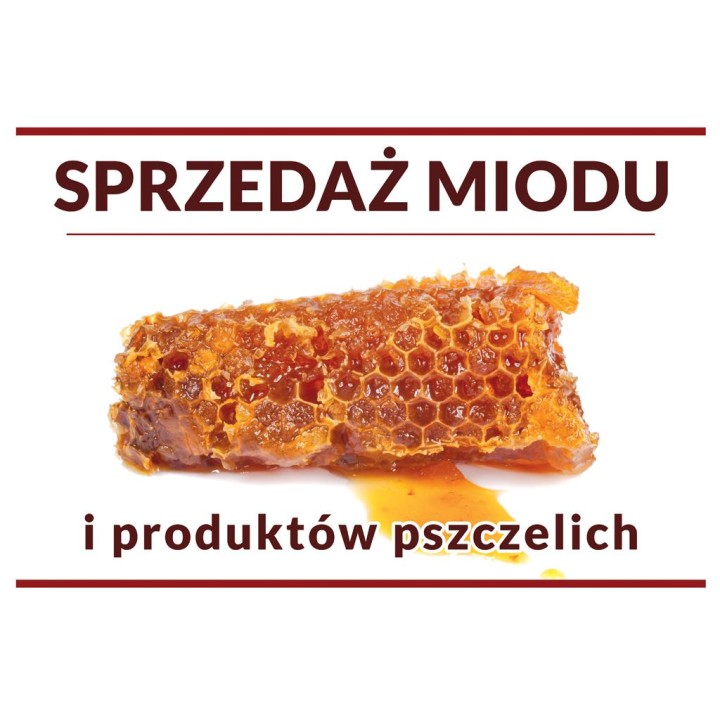 Średnia tablica reklamowa na miód PCV - wzór F236