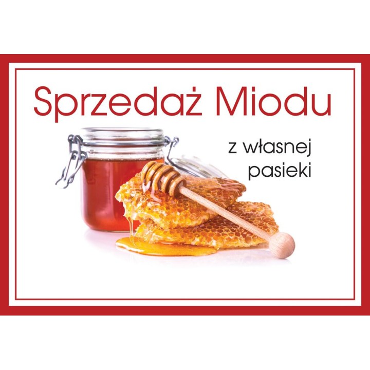 Duża tablica reklamowa  sprzedaż miodu PCV – F335