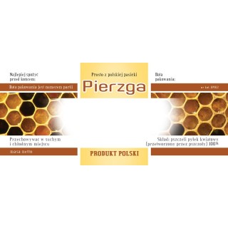 Paczka etykiet na pierzgę (50szt) - wzór EPIE2