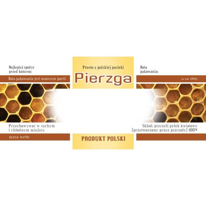 Paczka etykiet na pierzgę (50szt) - wzór EPIE2