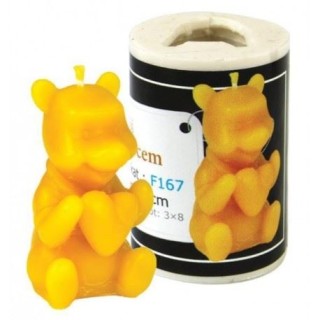 Silikonowa forma na świece - Miś z sercem - wzór F167