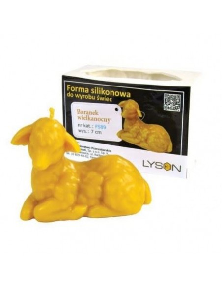 Silikonowa forma na świece - Baranek wielkanocny - wzór FS89
