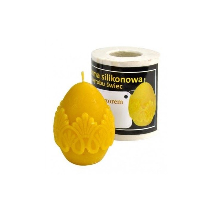 Silikonowa forma na świece - Jajko ze wzorem - wzór FS69