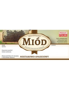 Paczka etykiet na miód spadziowo-nektarowy (100szt) -...