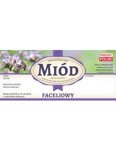 Paczka etykiet na miód faceliowy (100szt) - wzór E1258