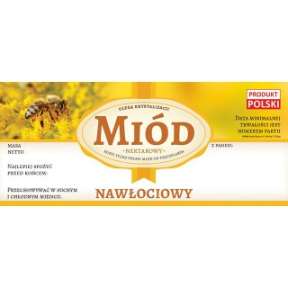 Paczka etykiet na miód nawłociowy (100szt) - E1259