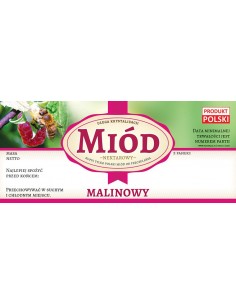 Paczka etykiet na miód malinowy (100szt) - wzór E1260