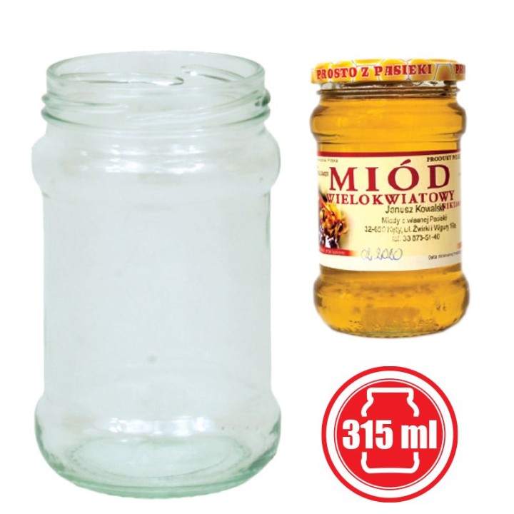 Słoiki 315 ml (paczka 80 szt) - wzór A4