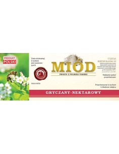 Paczka dużych etykiet na miód gryczany (100szt) - wzór E163