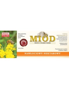 Paczka dużych etykiet na miód nawłociowy (100szt) - wzór...