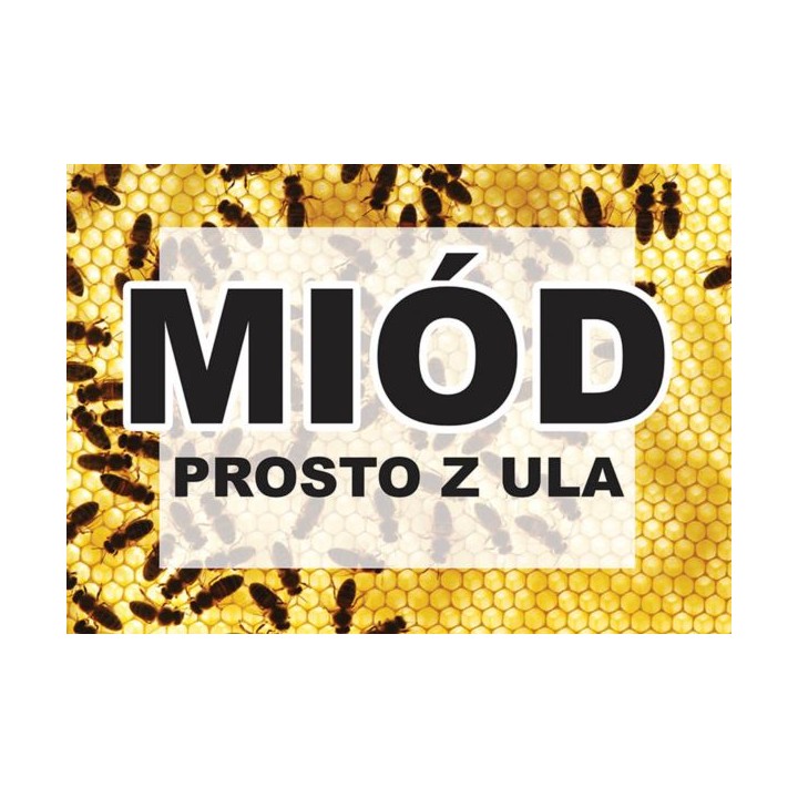 Średnia tablica reklamowa na miód PCV - wzór F245