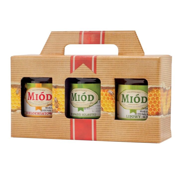 Pudełko na 3 słoiki 315ml (10szt) -  P2H - prezentowe