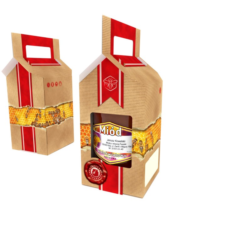 Pudełko Ozdobne na 1 słoik 900ml (10szt) - P1e