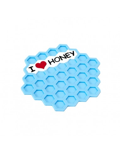 Podkładka silikonowa I love honey (niebieska) - wzór API030