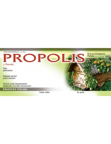 Paczka etykiet na propolis (50szt) - wzór EPRO1