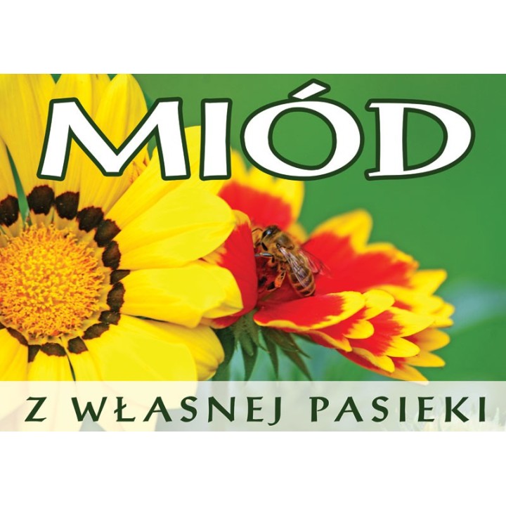 Średnia tablica reklamowa na miód PCV - wzór F212