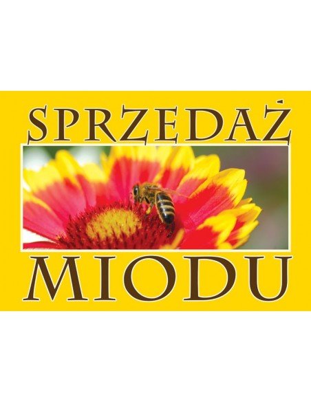 Średnia tablica reklamowa SPRZEDAŻ MIODU wzór F217