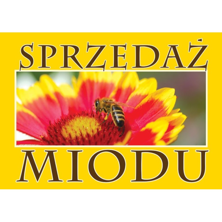 Średnia tablica reklamowa na miód PCV - wzór F217