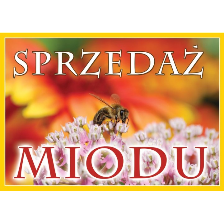 Średnia tablica reklamowa na miód PCV - wzór F218
