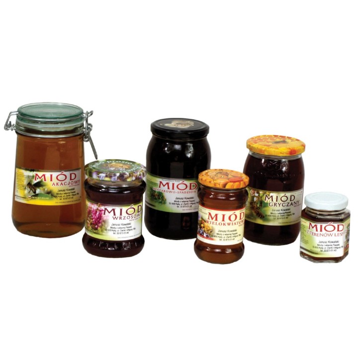 Paczka etykiet na miód nawłociowy – wzór E23