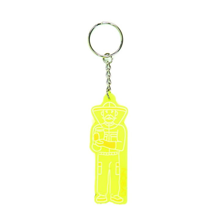 Brelok do kluczy dla pszczelarza "PSZCZELARZ" cytrynowy - API080