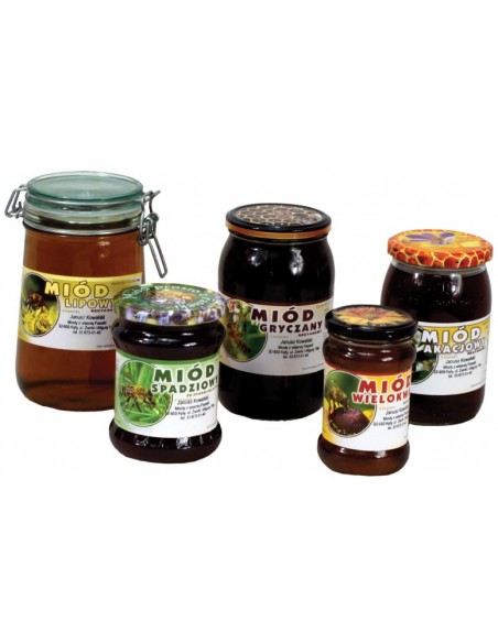 Paczka dużych etykiet na miód mniszkowy (100szt) - wzór E111