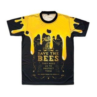 Koszulka z motywem pszczelarskim SAVE THE BEES (fullprint) - KA13
