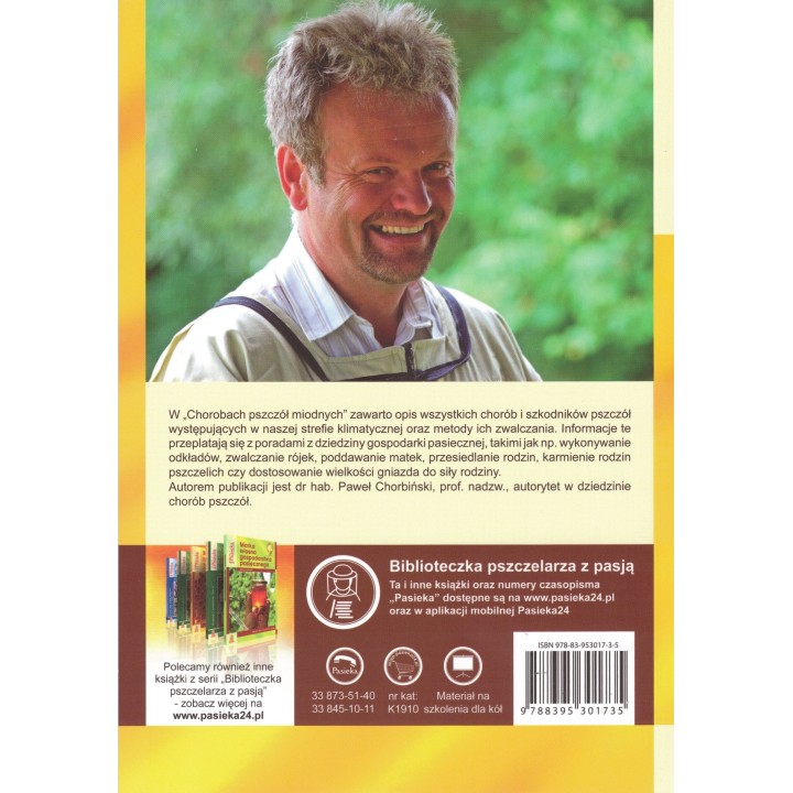 Książka "Choroby pszczół miodnych" wyd II (prof. dr hab Paweł Chorbiński) - K1910